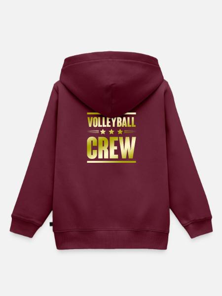 Volleyball Crew - Kinder Premium Organic Hoodie - Burgunderrot