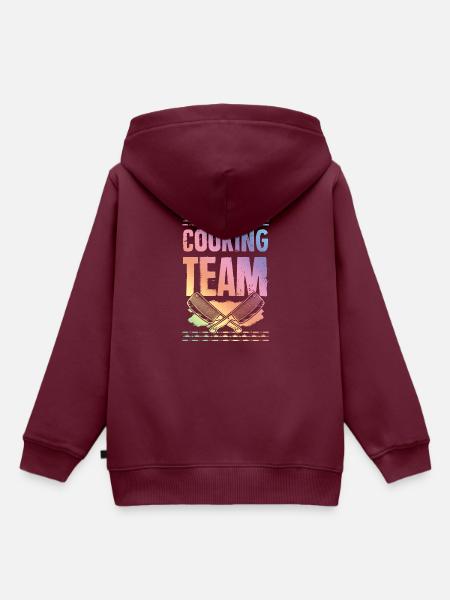 cooking team - Kinder Premium Organic Hoodie - Burgunderrot