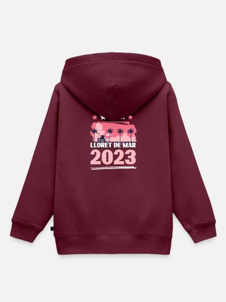 Lloret De Mar 2023 - Kinder Premium Organic Hoodie - Burgunderrot