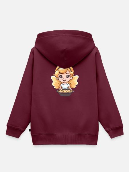 Backfee Fee Backen Kochen - Kinder Premium Organic Hoodie - Burgunderrot