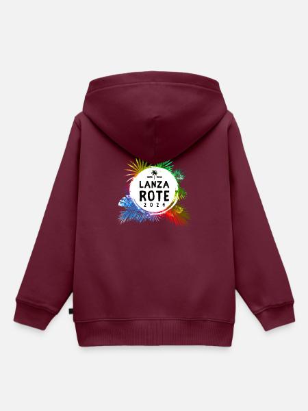 Lanzarote 2024 Bunt - Kinder Premium Organic Hoodie - Burgunderrot