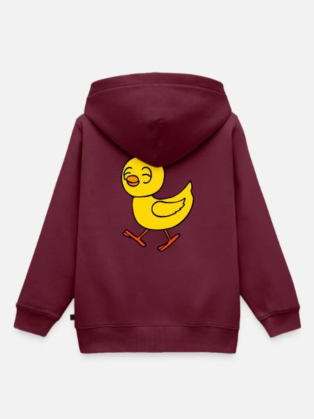 kuecken - Kinder Premium Organic Hoodie - Burgunderrot