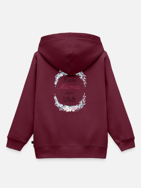 Beste Mama der Welt - Kinder Premium Organic Hoodie - Burgunderrot