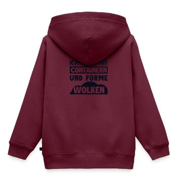 Ich Spiele Mit Containern Informatiker Admin - Kinder Premium Organic Hoodie - Burgunderrot - Hinten - AI Model Kid Female (0cm)