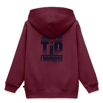 Just The Tip I Promise Billiards Snooker Billard - Kinder Premium Organic Hoodie - Burgunderrot - Hinten - AI Model Kid Female (0cm)