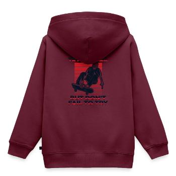 Try And Fail But Don't Fail To Try Skatepark - Kinder Premium Organic Hoodie - Burgunderrot - Hinten - AI Model Kid Female (0cm)
