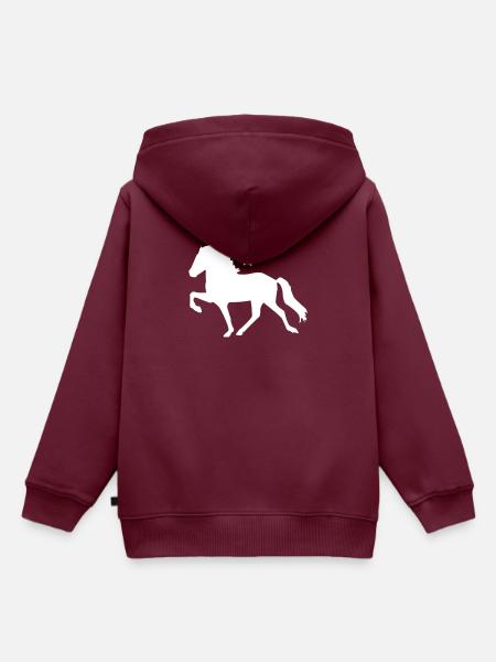 Tölter mit Sternchen - Kinder Premium Organic Hoodie - Burgunderrot