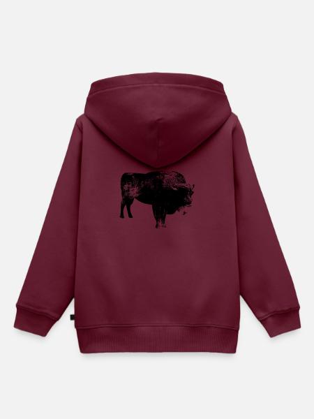 Rind Kuh - Kinder Premium Organic Hoodie - Burgunderrot