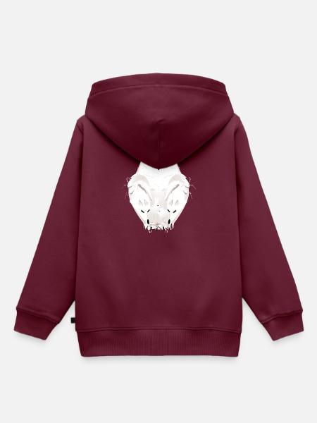 wintertier - Kinder Premium Organic Hoodie - Burgunderrot