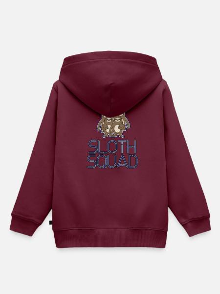 Sloth Squad - Kinder Premium Organic Hoodie - Burgunderrot