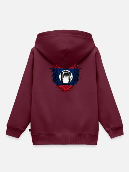 Laos - Kinder Premium Organic Hoodie - Burgunderrot
