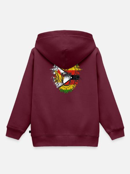 Simbabwe - Kinder Premium Organic Hoodie - Burgunderrot