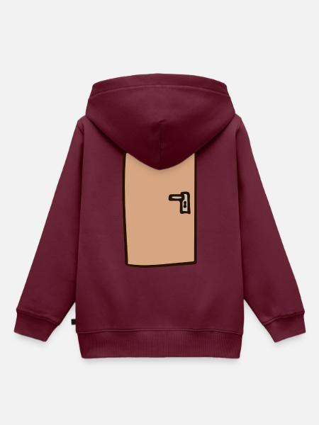 Tür - Kinder Premium Organic Hoodie - Burgunderrot