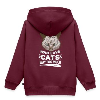 Mathematik - Kinder Premium Organic Hoodie - Burgunderrot - Hinten - AI Model Kid Female (0cm)