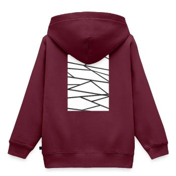Humming - Kinder Premium Organic Hoodie - Burgunderrot - Hinten - AI Model Kid Female (0cm)