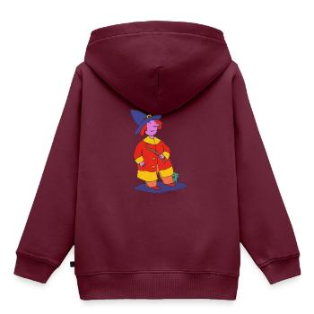 der Zauberer - Kinder Premium Organic Hoodie - Burgunderrot - Hinten - AI Model Kid Female (0cm)
