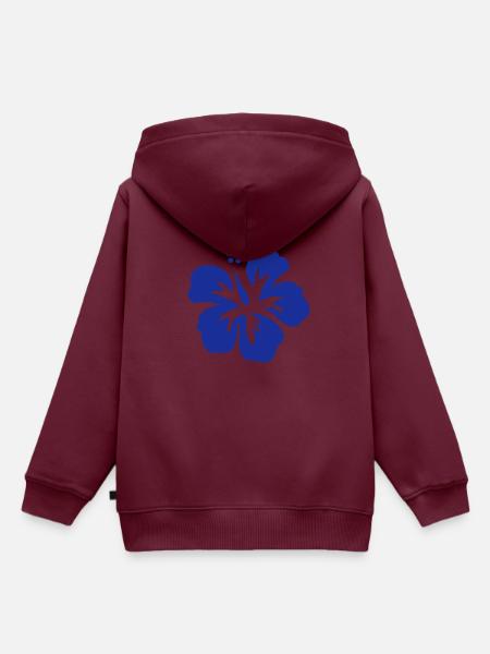 hawaii blume - Kinder Premium Organic Hoodie - Burgunderrot