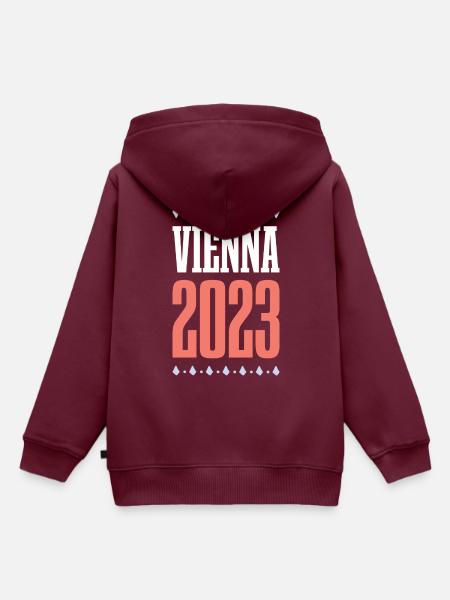Vienna 2023 Wien - Kinder Premium Organic Hoodie - Burgunderrot