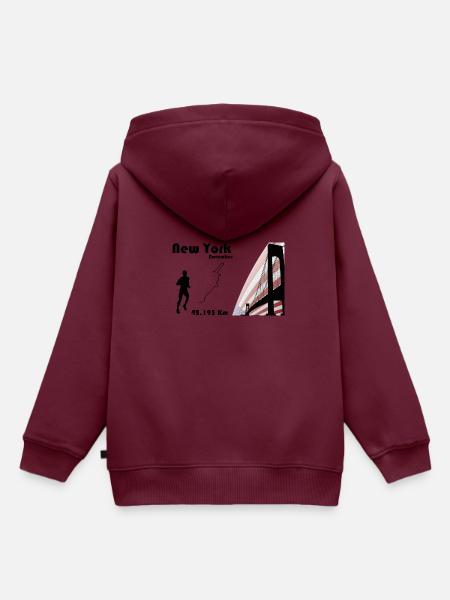 blockedTitle - Kinder Premium Organic Hoodie - Burgunderrot
