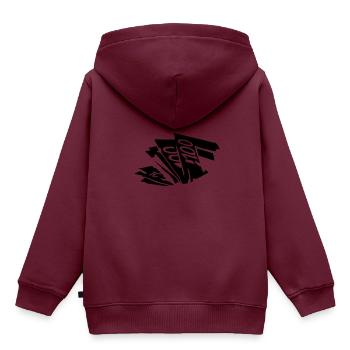 Ticket-Paket Poker - Kinder Premium Organic Hoodie - Burgunderrot - Hinten - AI Model Kid Female (0cm)