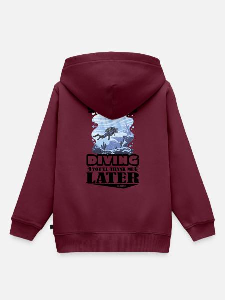 Tauchen - Kinder Premium Organic Hoodie - Burgunderrot