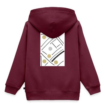 Sugar - Kinder Premium Organic Hoodie - Burgunderrot - Hinten - AI Model Kid Female (0cm)