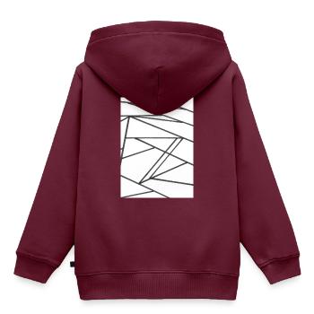 Strats - Kinder Premium Organic Hoodie - Burgunderrot - Hinten - AI Model Kid Female (0cm)