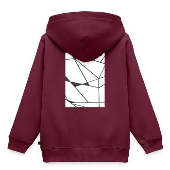 - Sagte ich - Kinder Premium Organic Hoodie - Burgunderrot - Hinten - AI Model Kid Female (0cm)