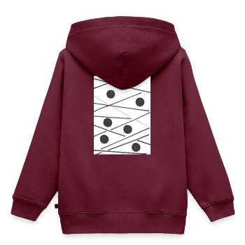 Solar - Kinder Premium Organic Hoodie - Burgunderrot - Hinten - AI Model Kid Female (0cm)