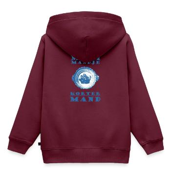 Maxims schöne Korb Kürzere Korb - crazy Shirt - Kinder Premium Organic Hoodie - Burgunderrot - Hinten - AI Model Kid Female (0cm)