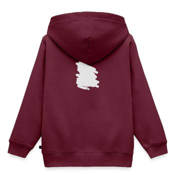 Radiergummi Transparenz - Kinder Premium Organic Hoodie - Burgunderrot - Hinten - AI Model Kid Female (0cm)