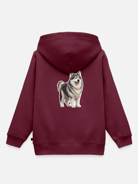 Malamut - Kinder Premium Organic Hoodie - Burgunderrot