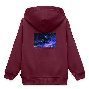 Vampirjäger - Kinder Premium Organic Hoodie - Burgunderrot - Hinten - AI Model Kid Female (0cm)