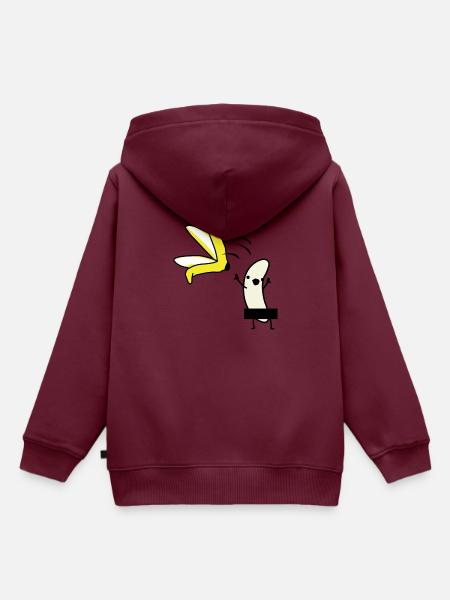 Banana zieht blank - Kinder Premium Organic Hoodie - Burgunderrot