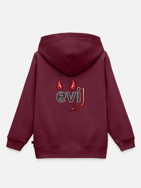 Don't be evil - Teufelshörner - Kinder Premium Organic Hoodie - Burgunderrot