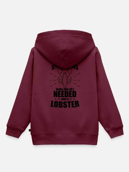Hummer Languste Krebstier Meereslebewesen - Kinder Premium Organic Hoodie - Burgunderrot