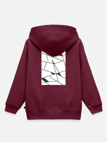 Phasen - Kinder Premium Organic Hoodie - Burgunderrot