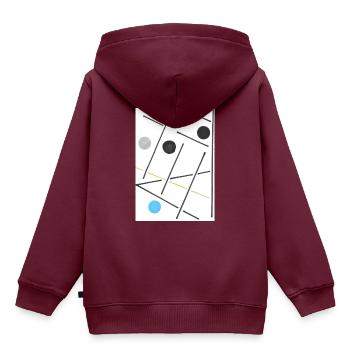 Biasio - Kinder Premium Organic Hoodie - Burgunderrot - Hinten - AI Model Kid Female (0cm)