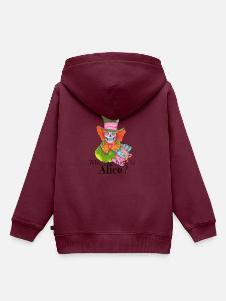 Mad Eddy - Kinder Premium Organic Hoodie - Burgunderrot