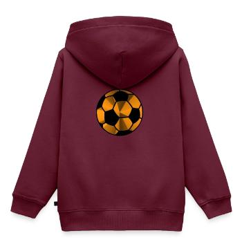Fußball Terminator - Kinder Premium Organic Hoodie - Burgunderrot - Hinten - AI Model Kid Female (0cm)