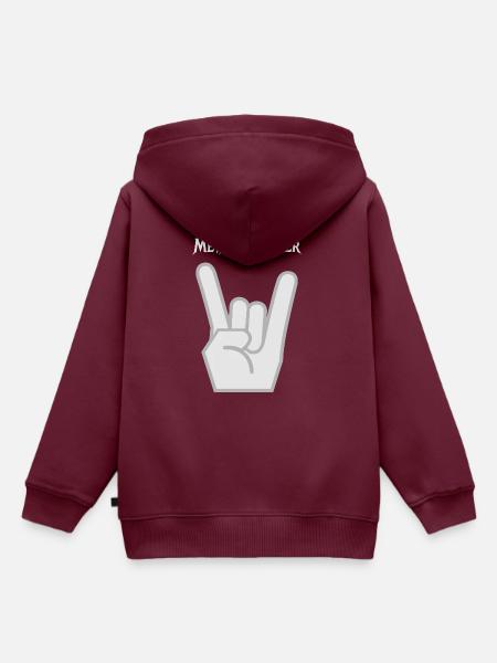 Metal - Kinder Premium Organic Hoodie - Burgunderrot