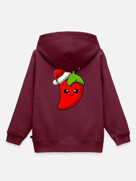 Chilli Weihnachten Comic Xmas - Kinder Premium Organic Hoodie - Burgunderrot