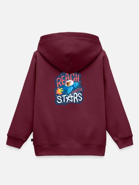 Reach for the Stars - Kinder Premium Organic Hoodie - Burgunderrot