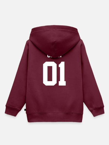 QUEEN WEIß - Kinder Premium Organic Hoodie - Burgunderrot