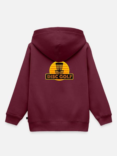 Discgolf - Kinder Premium Organic Hoodie - Burgunderrot