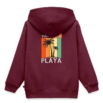 Italo Disco Vamos a la playa T-Shirt - Kinder Premium Organic Hoodie - Burgunderrot - Hinten - AI Model Kid Female (0cm)