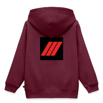 Offizier Feuerwehr Corporal Chef - Kinder Premium Organic Hoodie - Burgunderrot - Hinten - AI Model Kid Female (0cm)