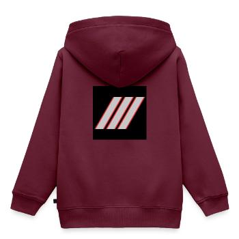 Feuerwehrmann, Oberfeldwebel - Kinder Premium Organic Hoodie - Burgunderrot - Hinten - AI Model Kid Female (0cm)