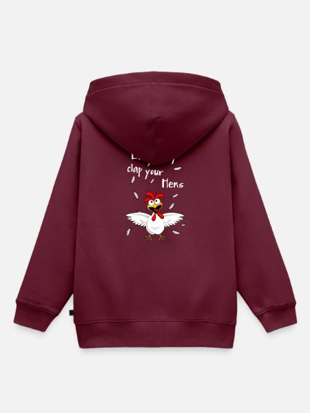 Everybody clap your hens - Kinder Premium Organic Hoodie - Burgunderrot