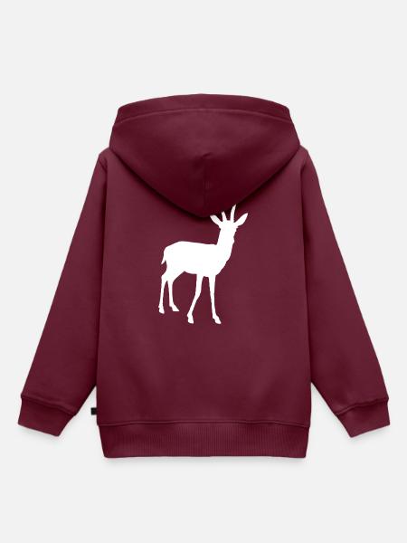 Gazelle - Kinder Premium Organic Hoodie - Burgunderrot